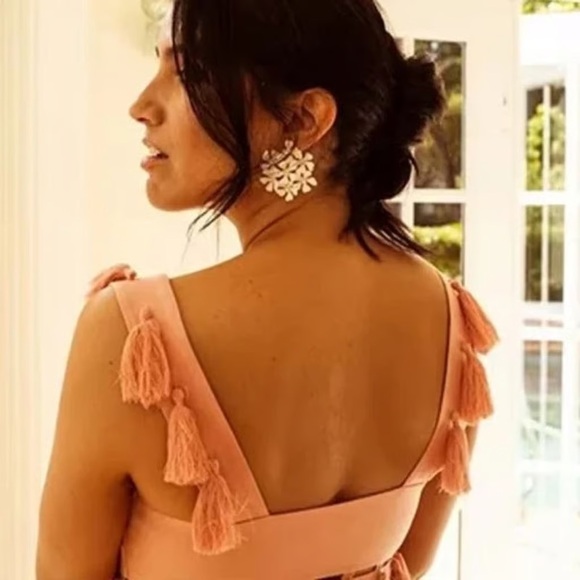 NWT Antonio Melani
x The Nat Note Cici Tassel Linen Fringe Blend Maxi Dress - Picture 6 of 6